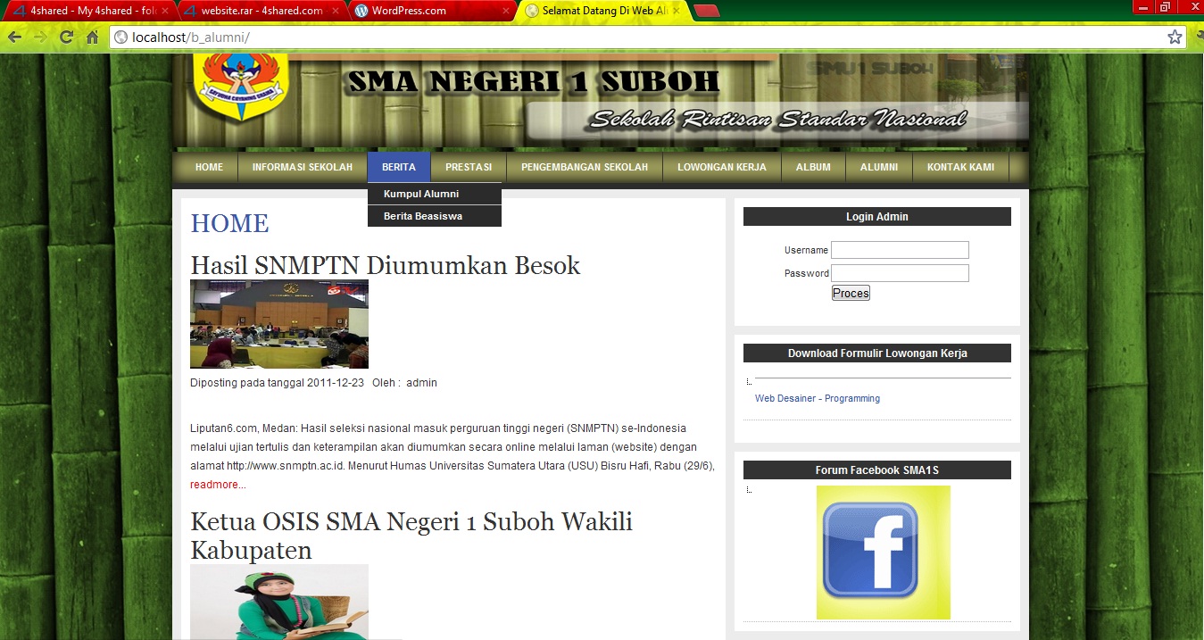 Website Sekolah dan Alumni  ILMU KAMU